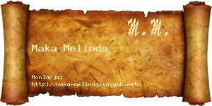 Maka Melinda névjegykártya