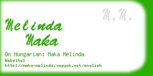 melinda maka business card